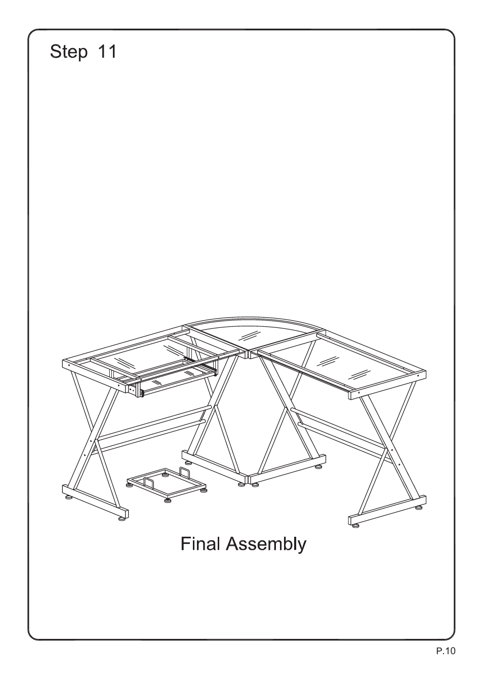 Walker Edison Furniture D51B29 Soreno L-Shaped Computer Desk User Manual | Page 10 / 10