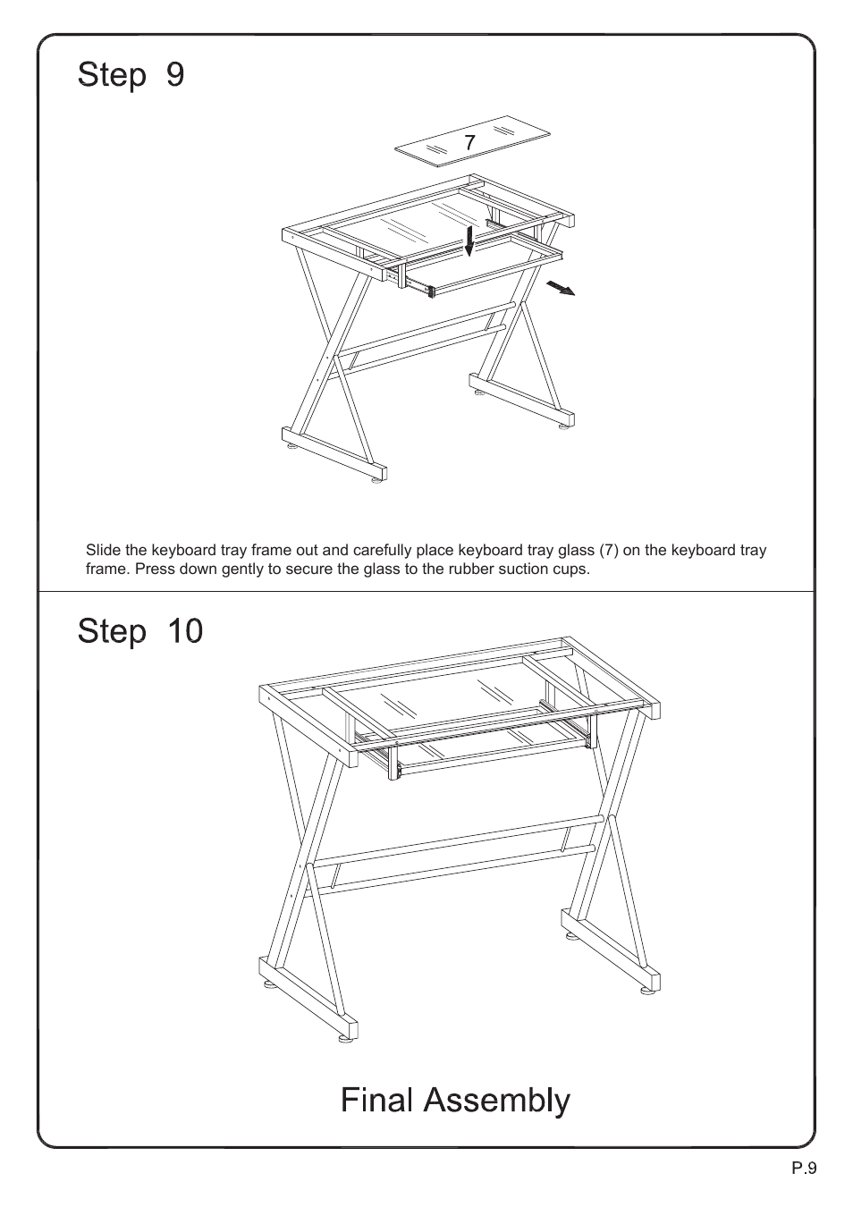 Walker Edison Furniture D31S29 Solo Computer Desk User Manual | Page 9 / 9