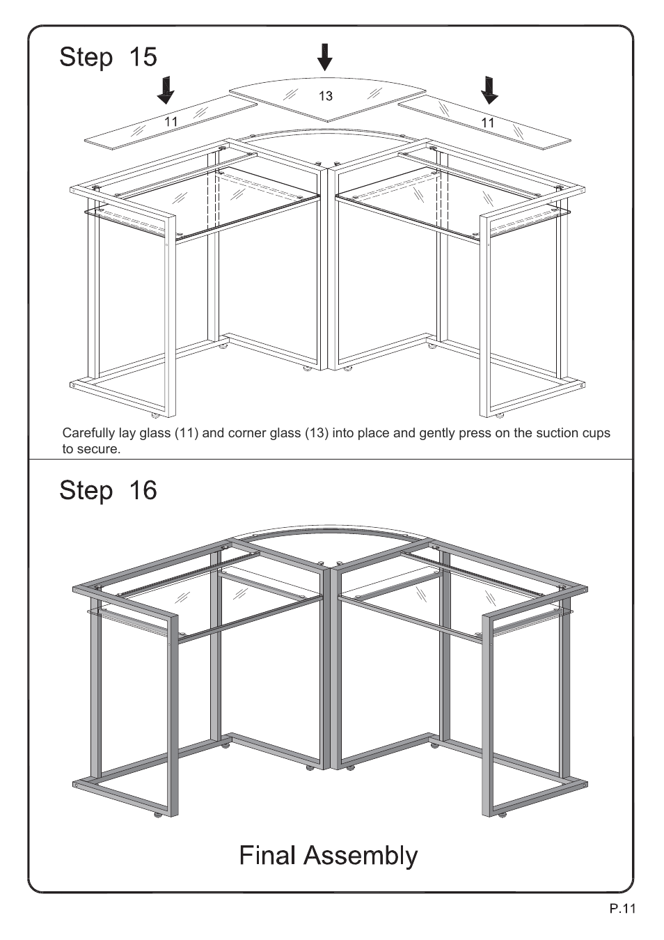 Walker Edison Furniture D56C33CB C-Frame Computer Desk User Manual | Page 11 / 11