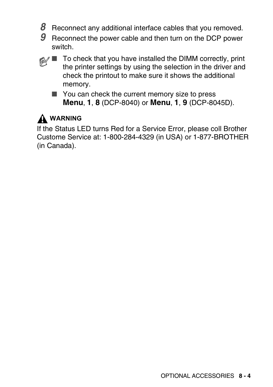 Brother DCP-8045D User Manual | Page 119 / 140