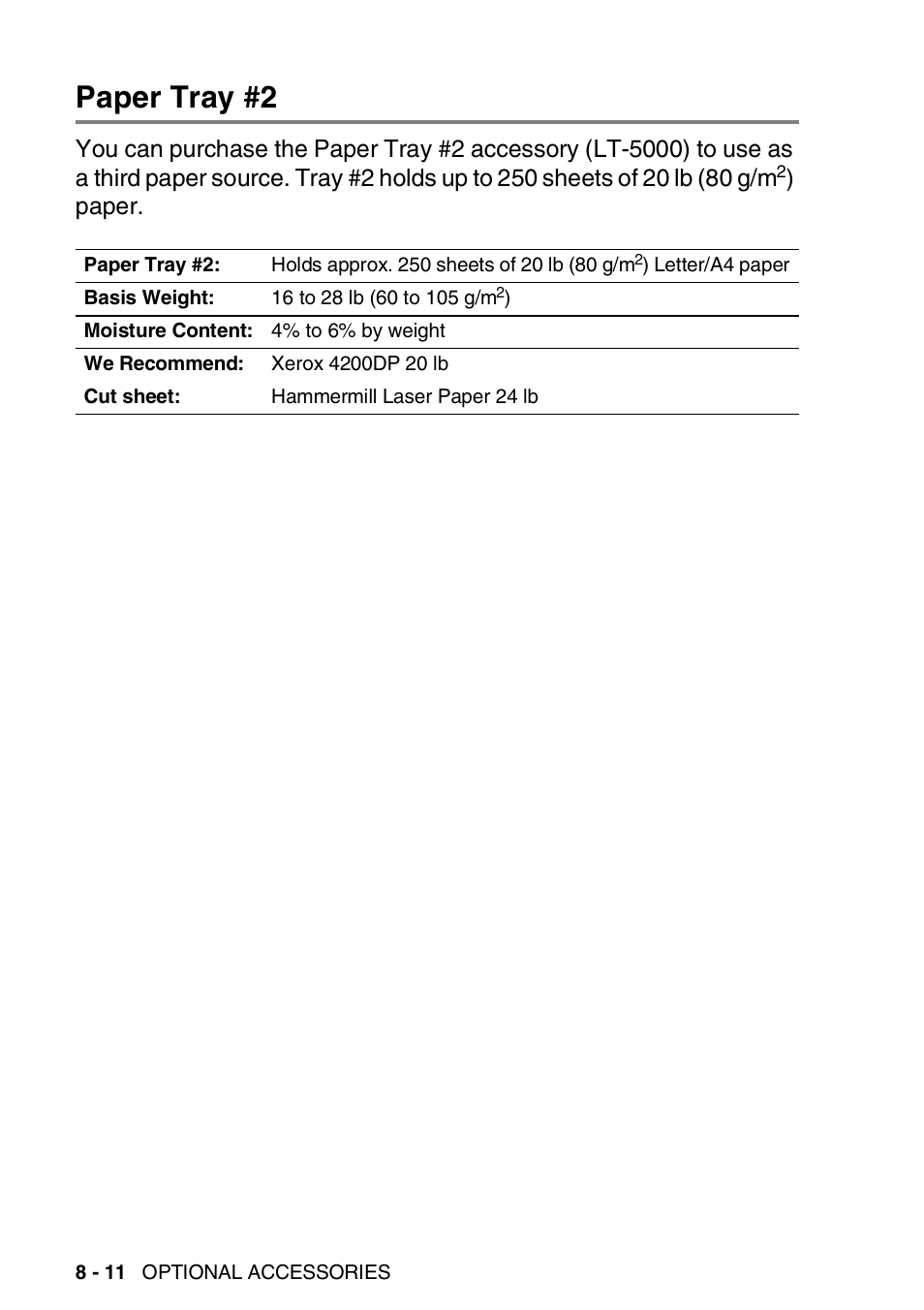 Paper tray #2, Paper tray #2 -11, Paper | Brother DCP-8045D User Manual | Page 126 / 140