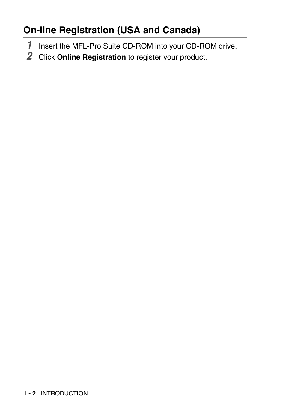 On-line registration (usa and canada), On-line registration (usa and canada) -2 | Brother DCP-8045D User Manual | Page 18 / 140