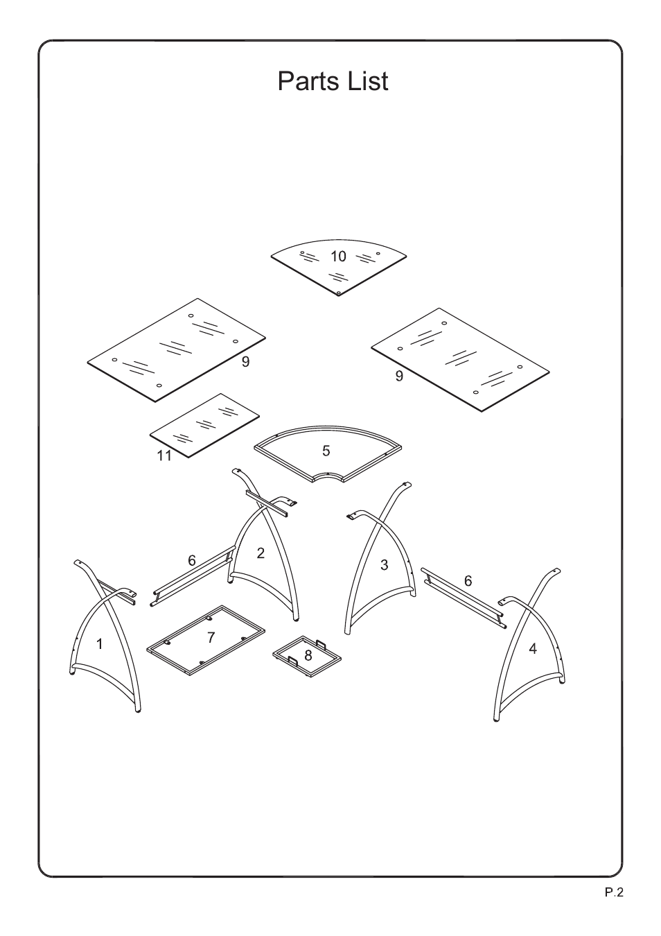 Walker Edison Furniture D51AL30 Alexa L-Shaped Desk User Manual | Page 2 / 10