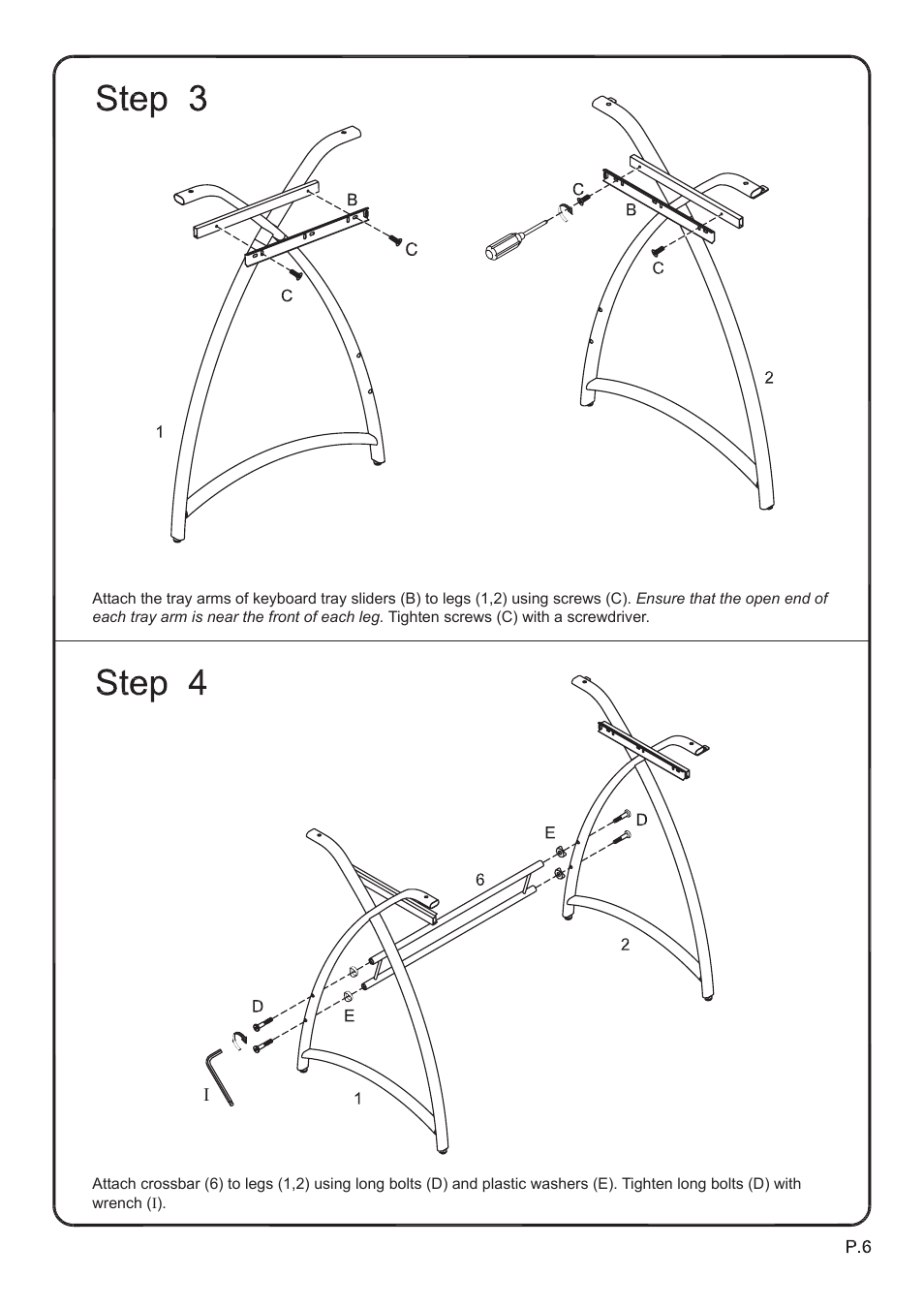 Walker Edison Furniture D51AL30 Alexa L-Shaped Desk User Manual | Page 6 / 10
