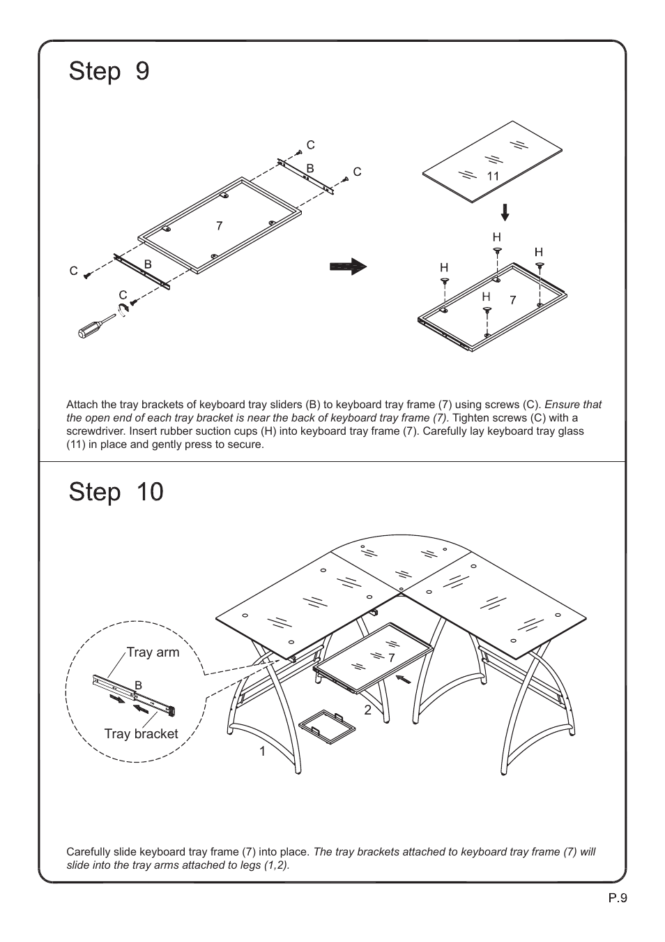 Walker Edison Furniture D51AL30 Alexa L-Shaped Desk User Manual | Page 9 / 10