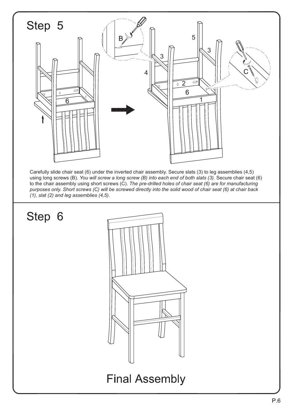 Walker Edison Furniture TW48S Abigail 5-pc Dining Set User Manual | Page 17 / 17