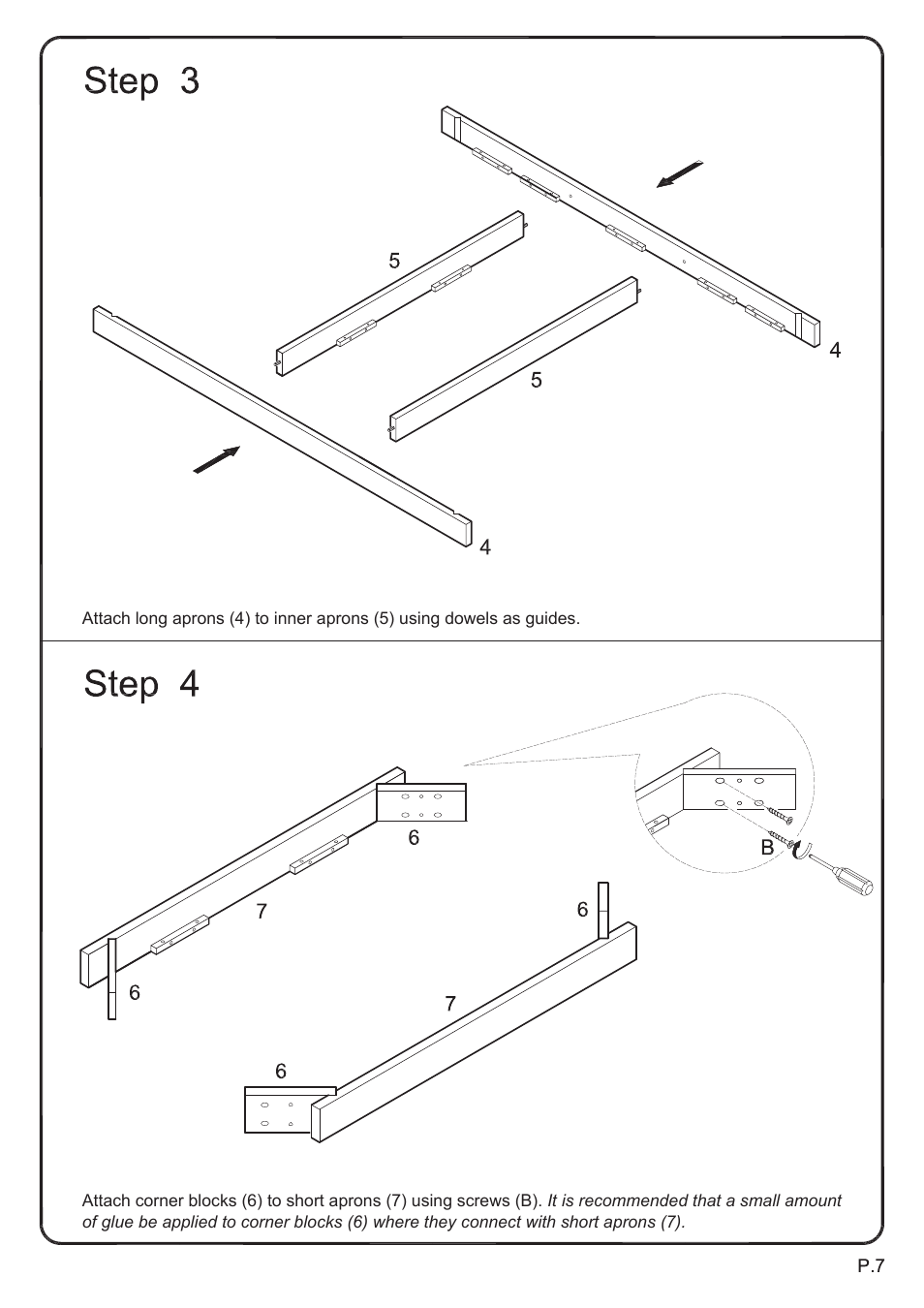Walker Edison Furniture TW60B Urban Reclamation 7-pc Dining Set User Manual | Page 7 / 16