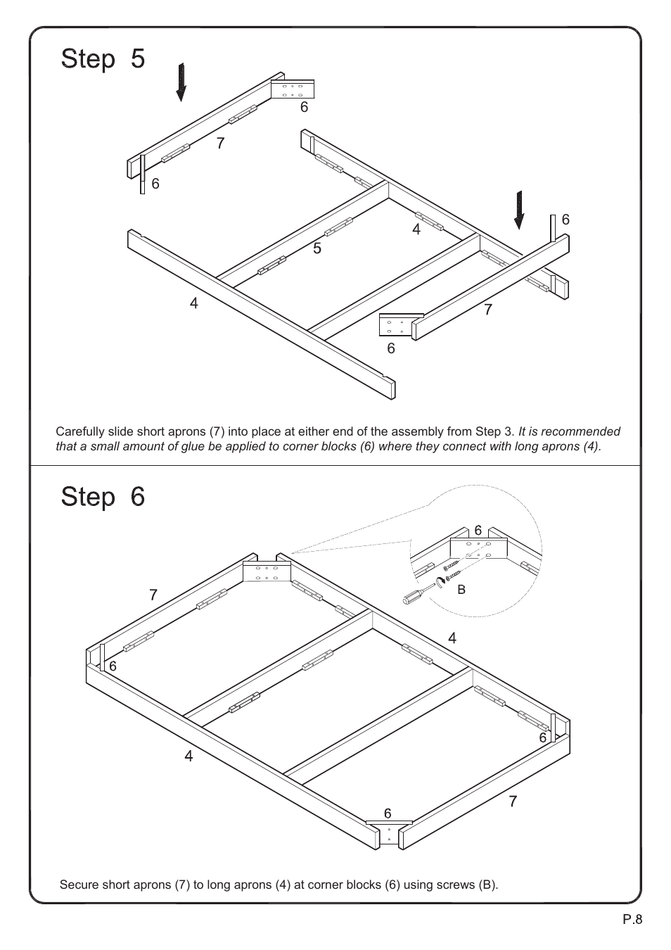 Walker Edison Furniture TW60B Urban Reclamation 7-pc Dining Set User Manual | Page 8 / 16