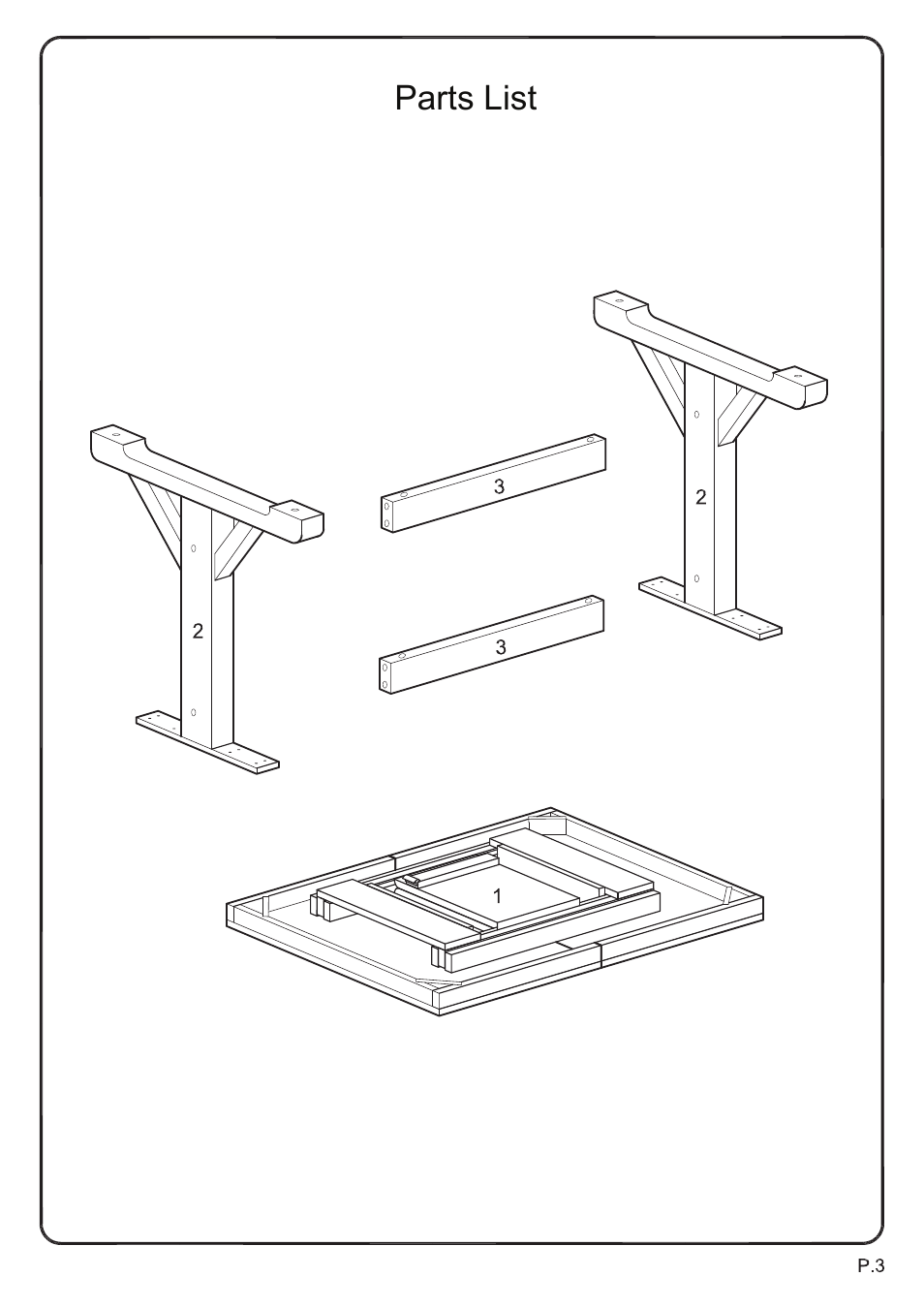 Walker Edison Furniture TW60W table User Manual | Page 3 / 10