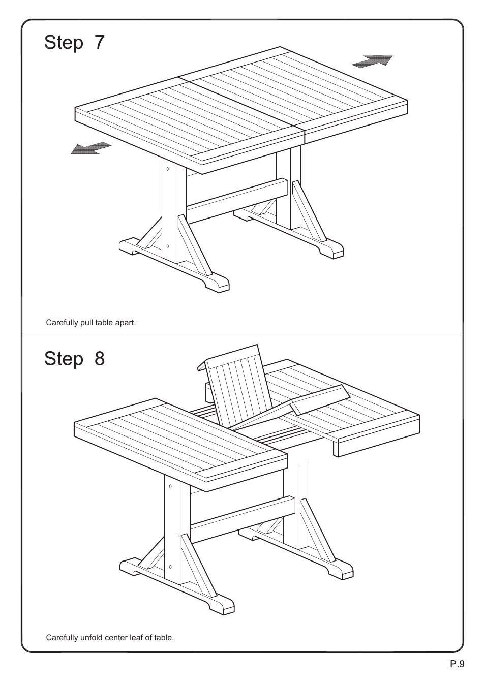 Walker Edison Furniture TW60W table User Manual | Page 9 / 10