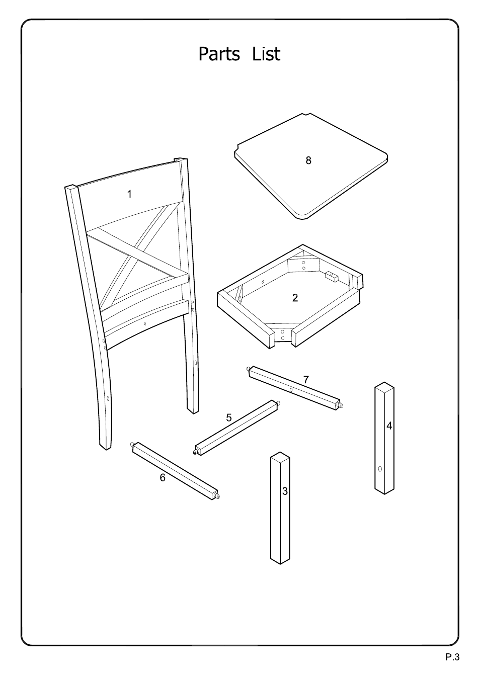 Walker Edison Furniture CHW chair User Manual | Page 3 / 7