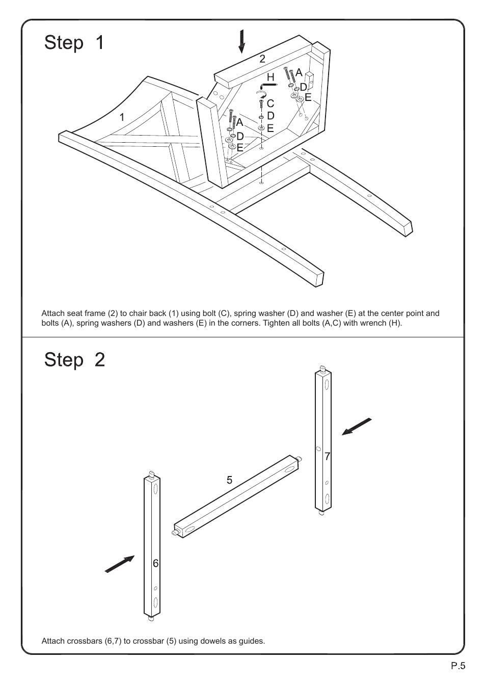 Walker Edison Furniture CHW chair User Manual | Page 5 / 7