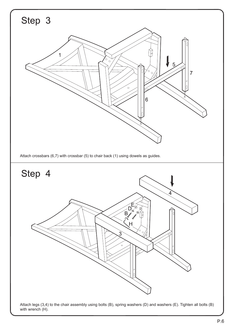 Walker Edison Furniture CHW chair User Manual | Page 6 / 7