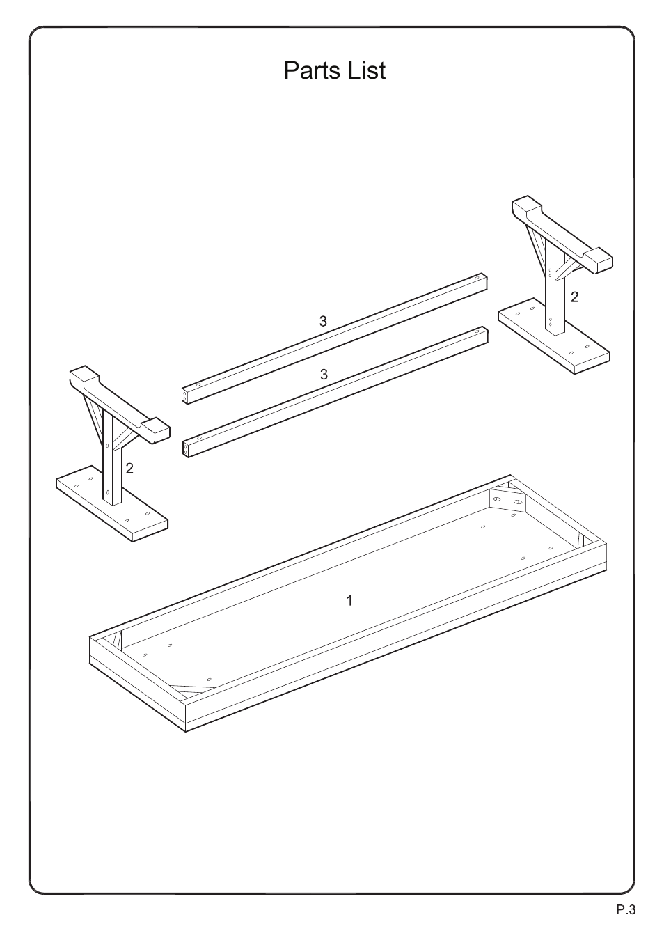 Walker Edison Furniture DBW1 bench User Manual | Page 3 / 7