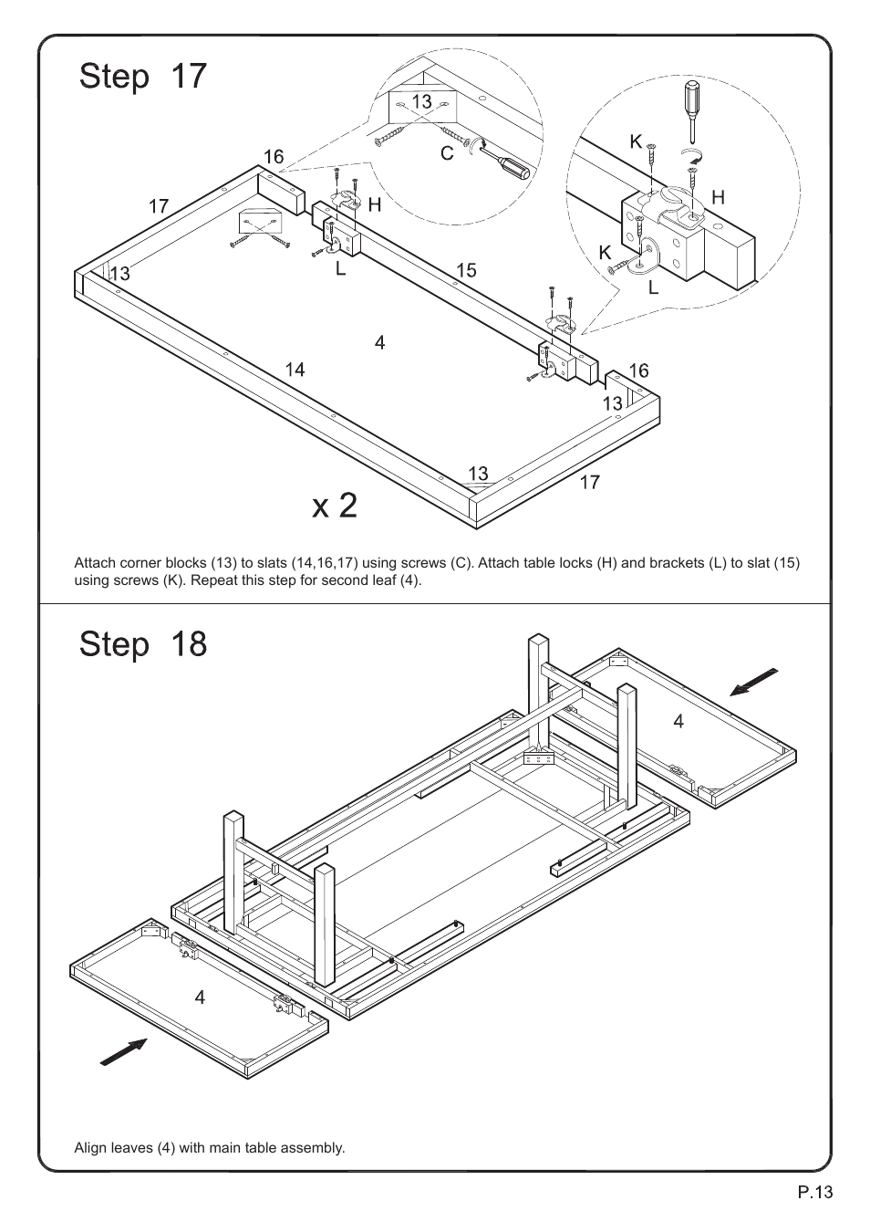 Walker Edison Furniture TW60H table User Manual | Page 13 / 14