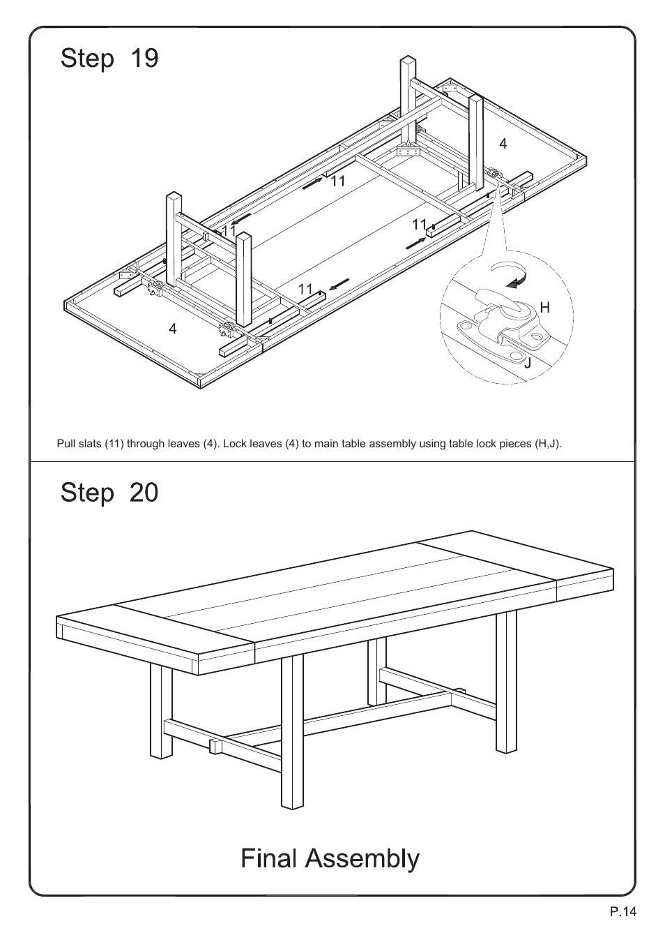 Walker Edison Furniture TW60H table User Manual | Page 14 / 14