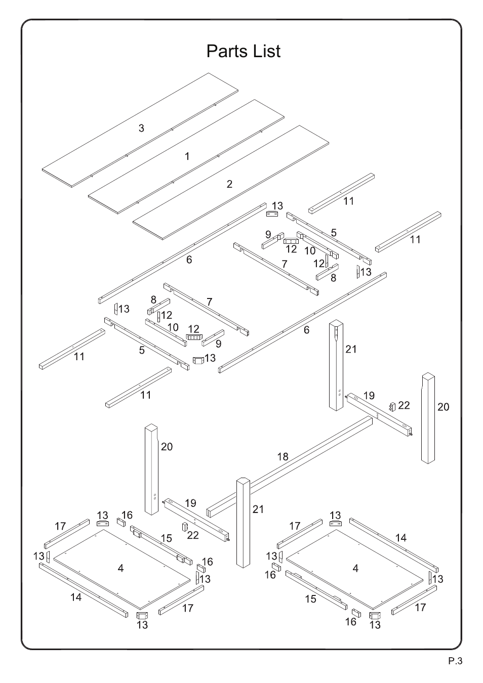 Walker Edison Furniture TW60H table User Manual | Page 3 / 14