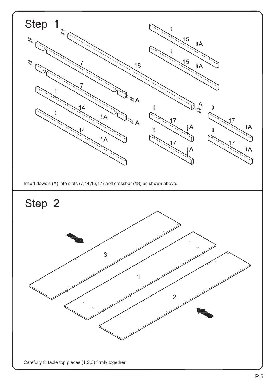 Walker Edison Furniture TW60H table User Manual | Page 5 / 14