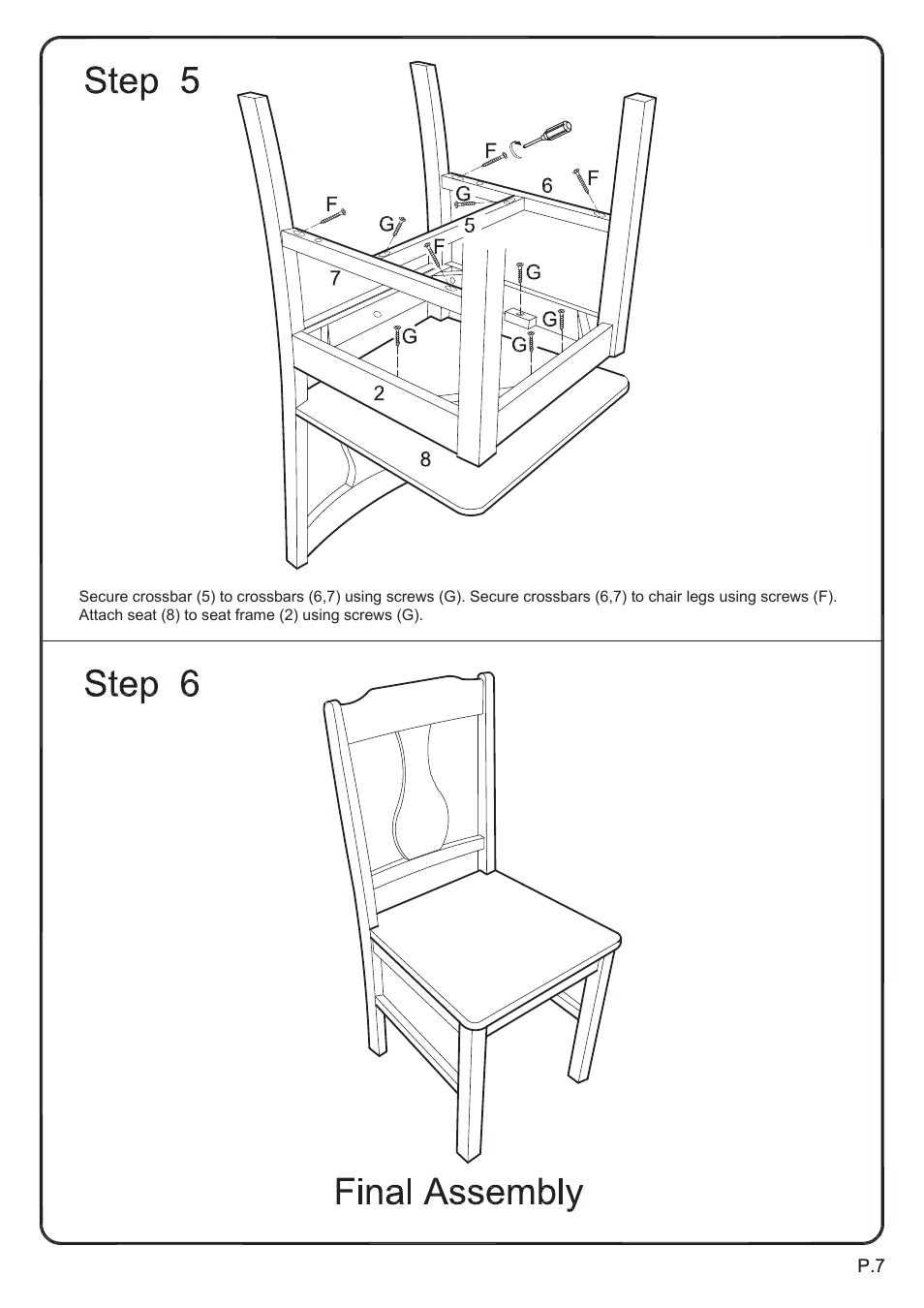 Walker Edison Furniture CHH chair User Manual | Page 7 / 7