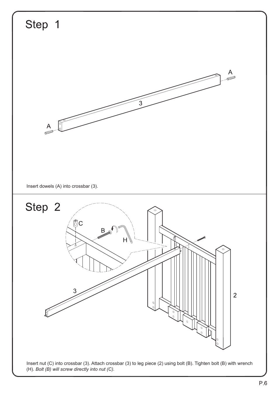 Walker Edison Furniture TW60M table User Manual | Page 6 / 10