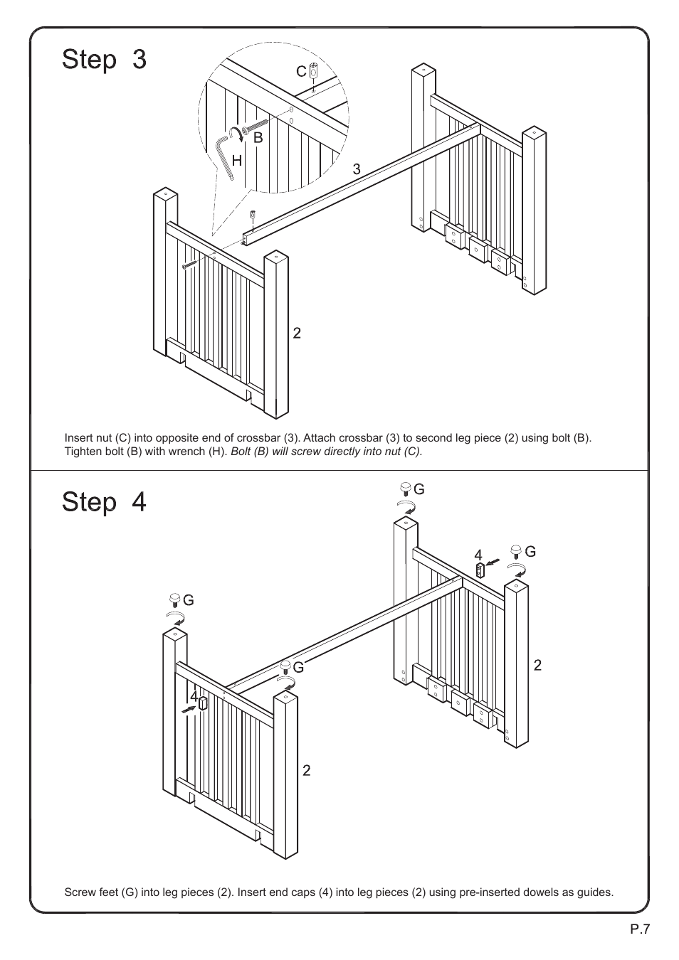 Walker Edison Furniture TW60M table User Manual | Page 7 / 10