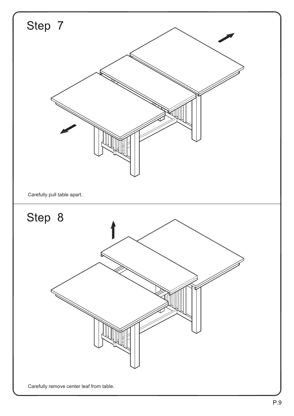 Walker Edison Furniture TW60M table User Manual | Page 9 / 10