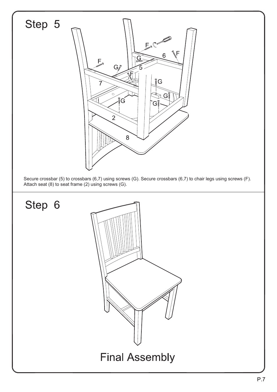 Walker Edison Furniture CHM chair User Manual | Page 7 / 7