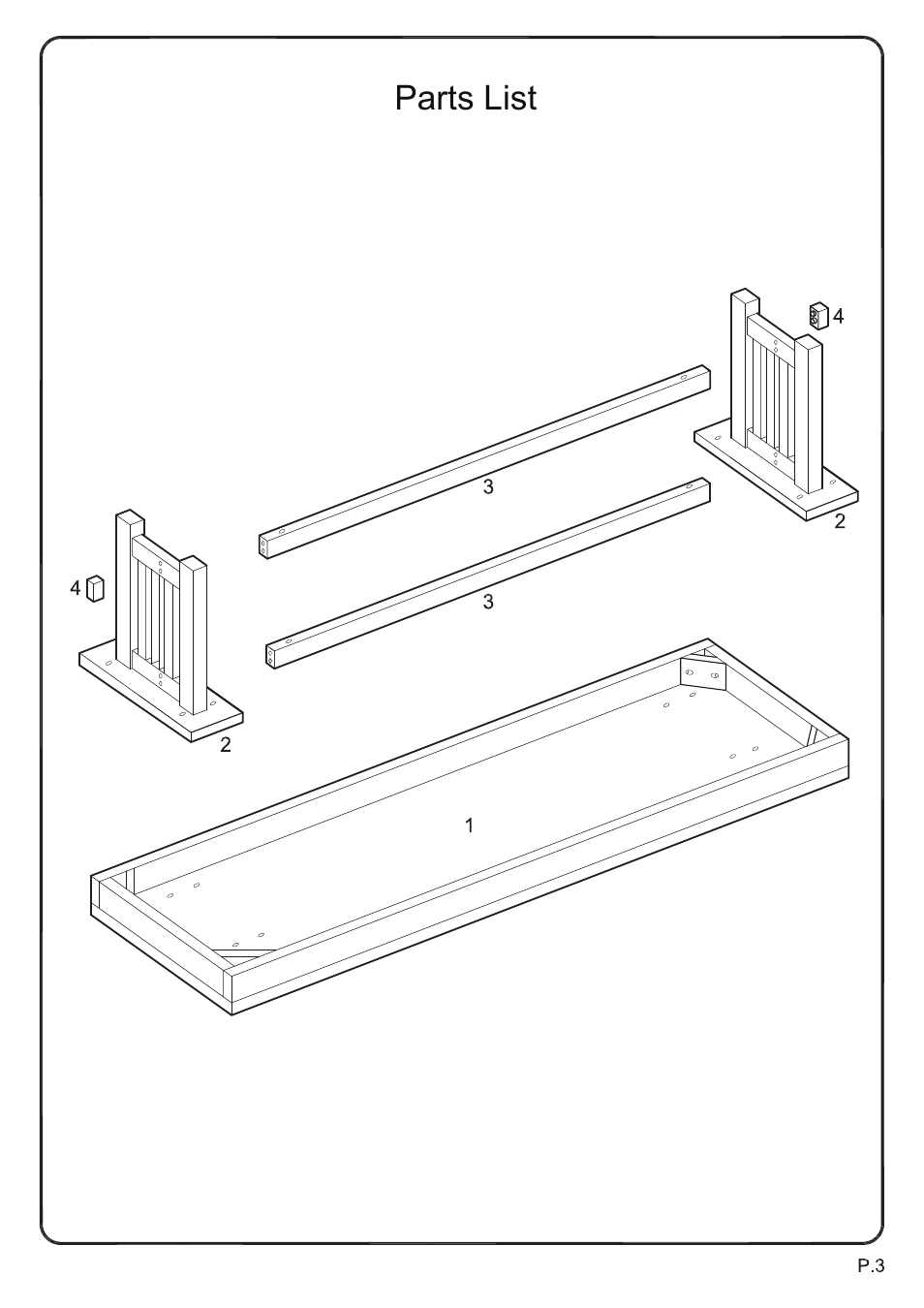 Walker Edison Furniture DBM1 bench User Manual | Page 3 / 7