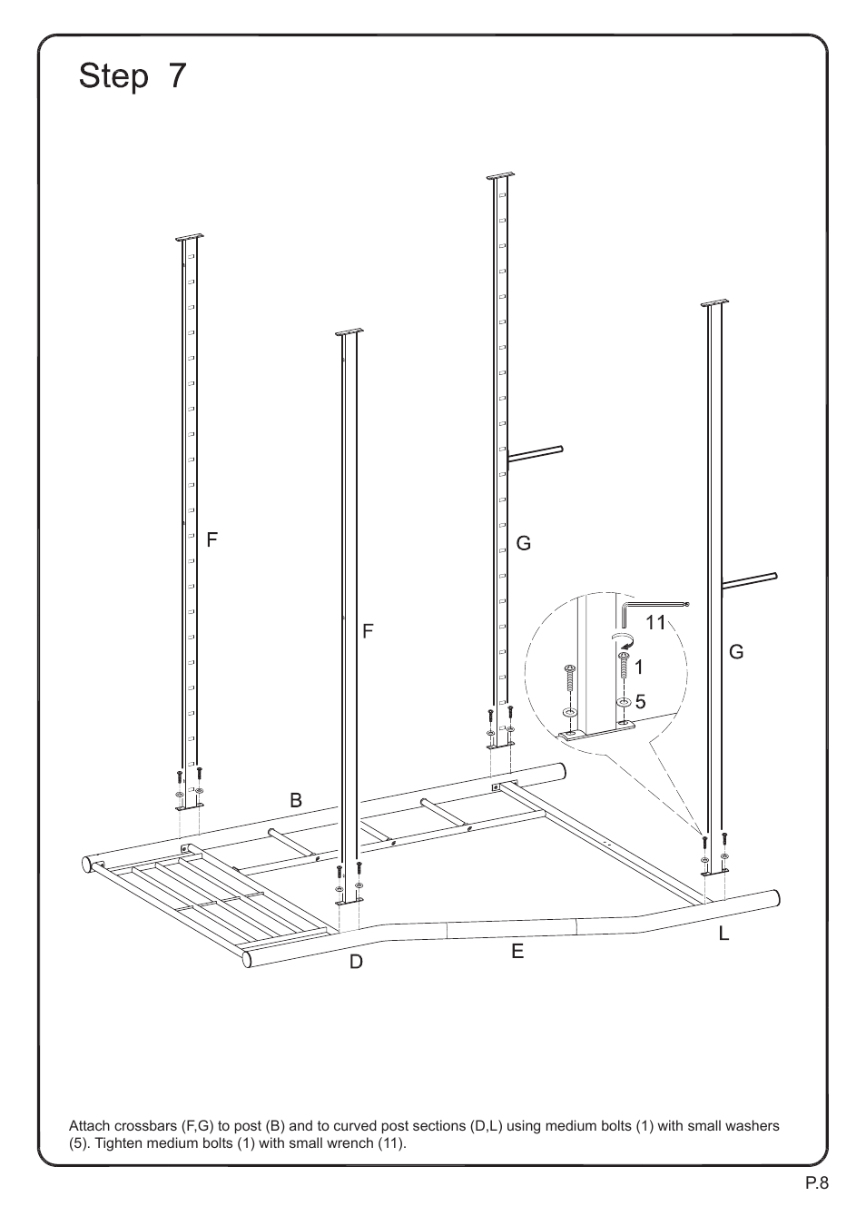 Walker Edison Furniture BTOD Sunrise Twin/Full Metal Bunk Bed User Manual | Page 8 / 13