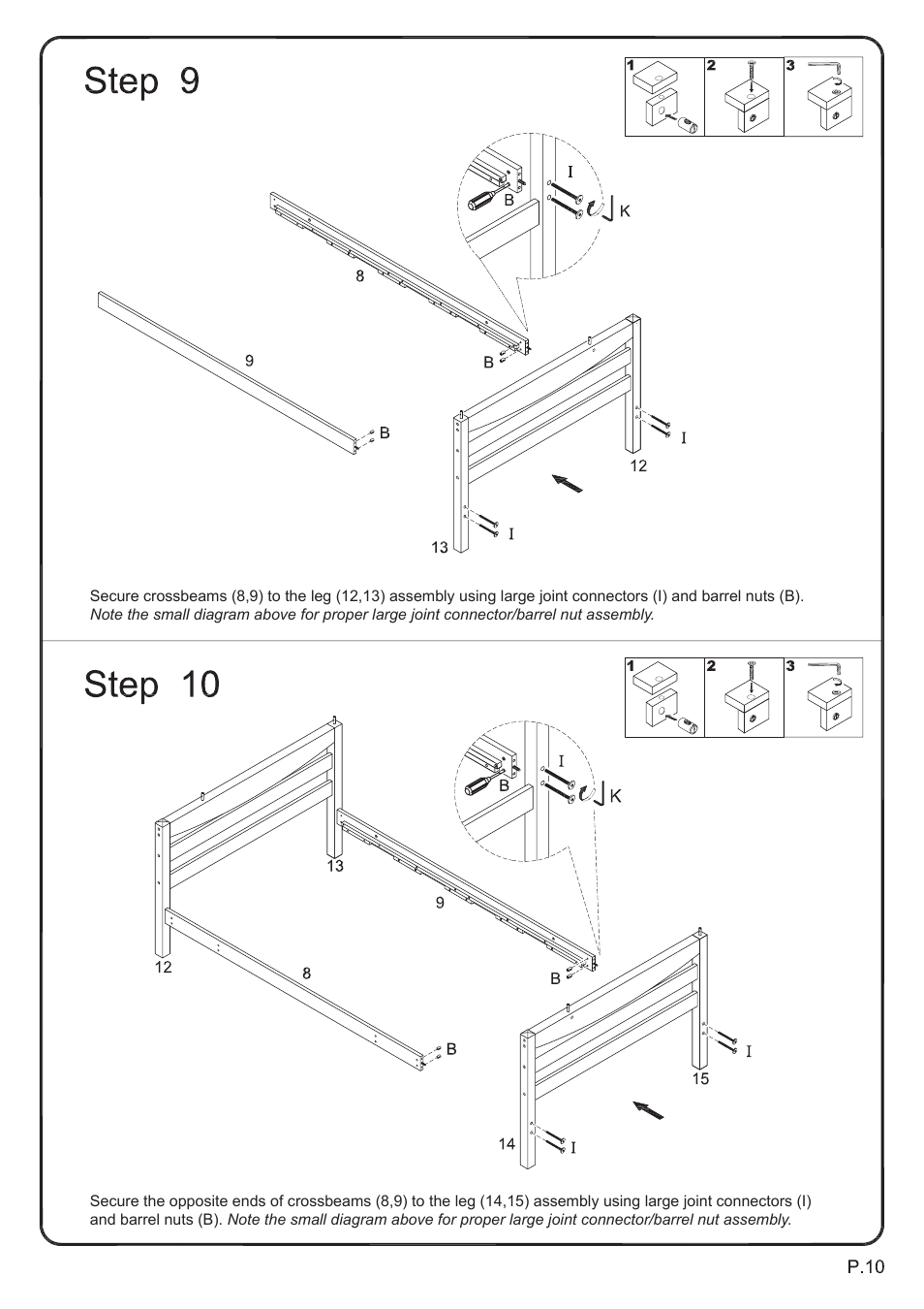 Walker Edison Furniture BWTOD Wood Twin/Full Bunk Bed User Manual | Page 10 / 28