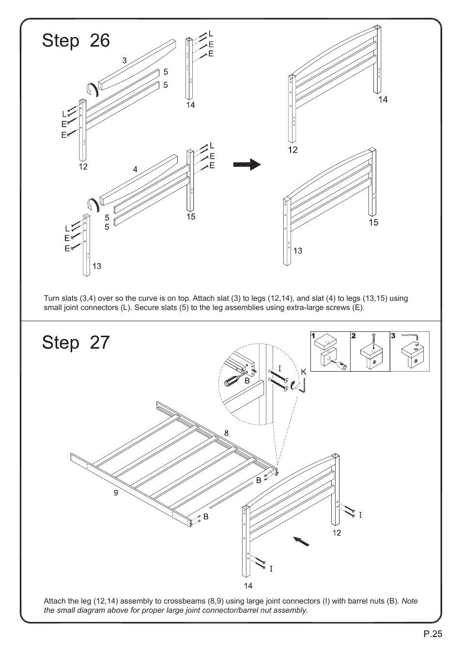 Walker Edison Furniture BWTOD Wood Twin/Full Bunk Bed User Manual | Page 25 / 28