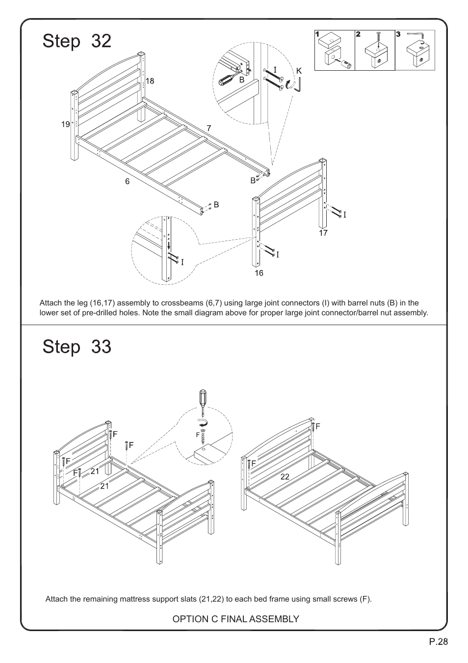 Walker Edison Furniture BWTOD Wood Twin/Full Bunk Bed User Manual | Page 28 / 28