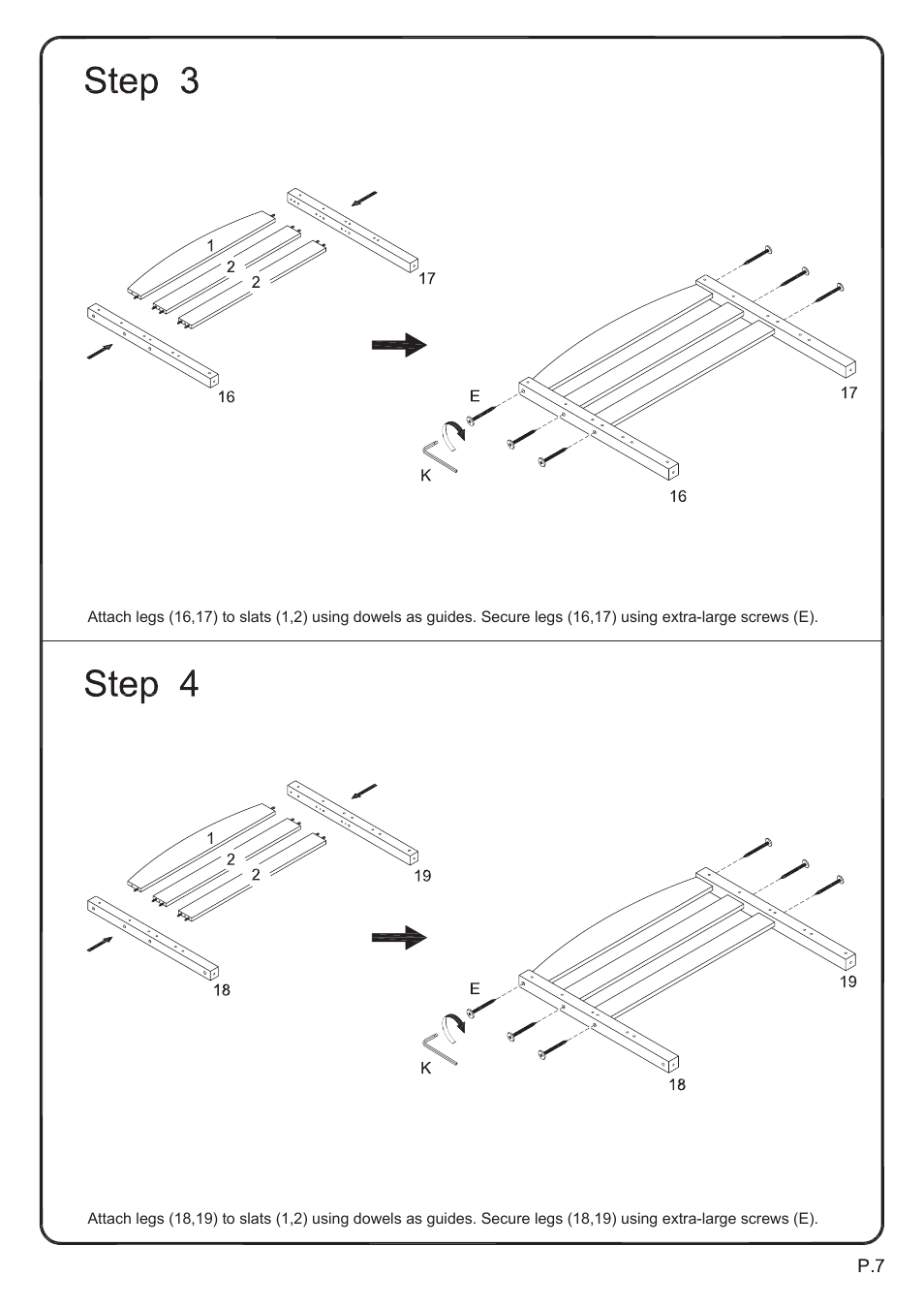 Walker Edison Furniture BWTOD Wood Twin/Full Bunk Bed User Manual | Page 7 / 28