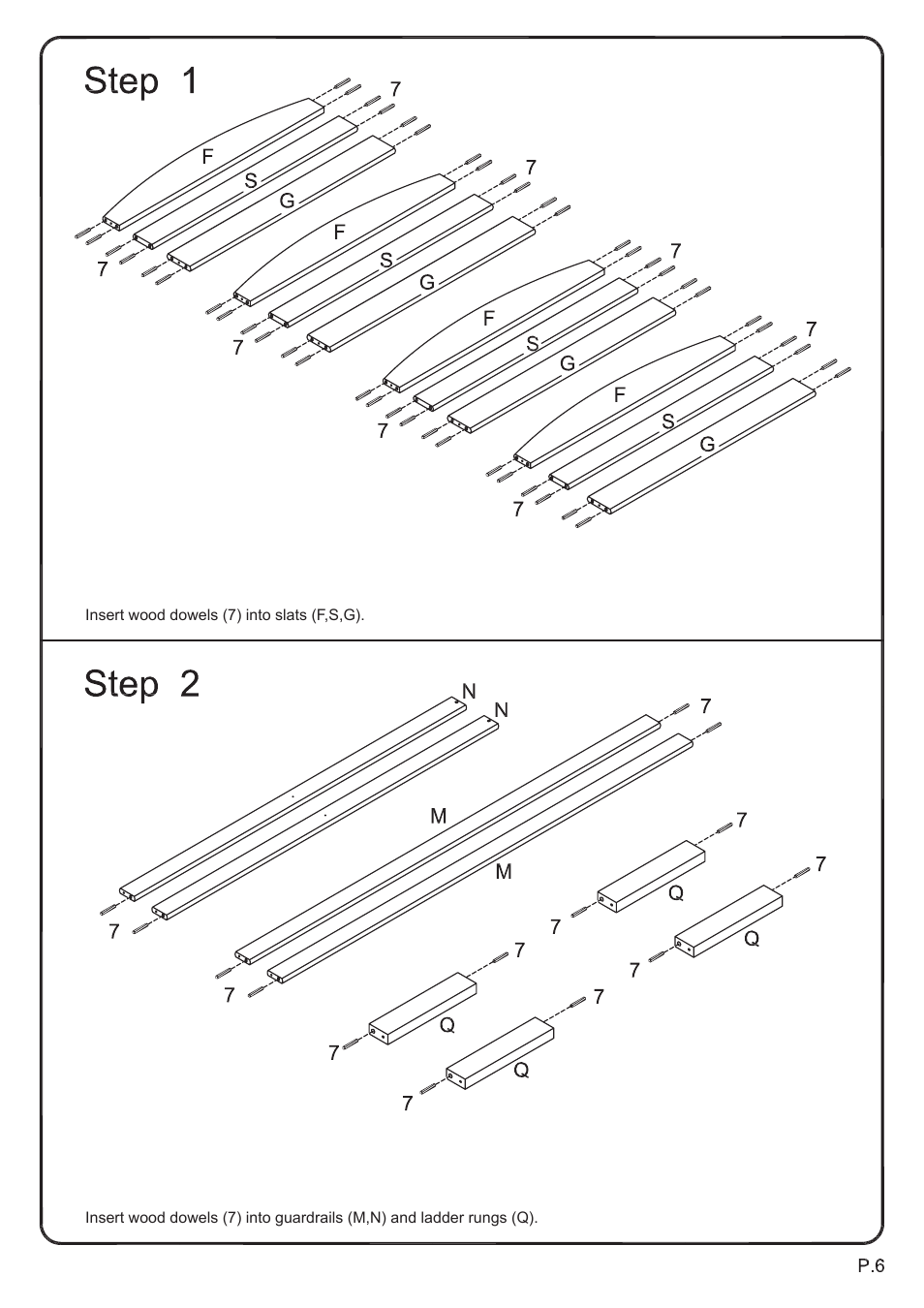 Walker Edison Furniture BWSTOT Wood Twin/Twin Bunk Bed User Manual | Page 6 / 18