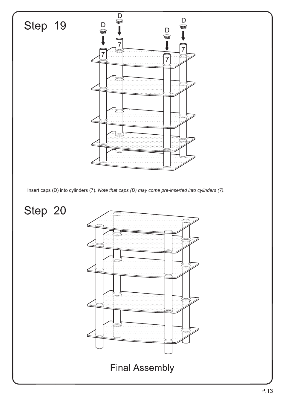 Walker Edison Furniture V35CMP Multi-Level Component Stand User Manual | Page 13 / 13