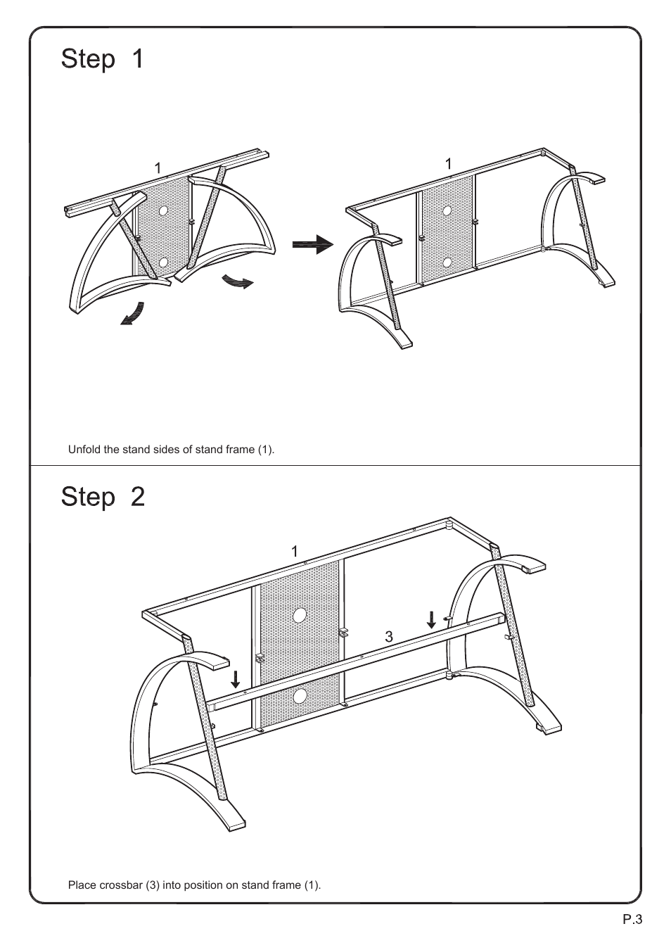 Walker Edison Furniture V42GBB 48 Armada TV Stand User Manual | Page 3 / 5