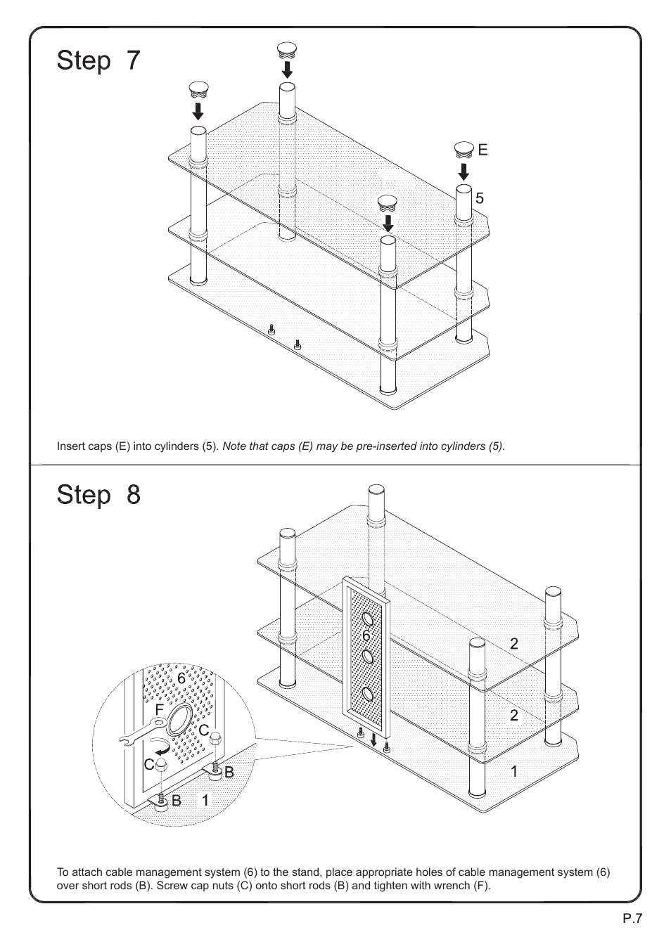 Walker Edison Furniture V42Y79 42 TV Stand User Manual | Page 7 / 8