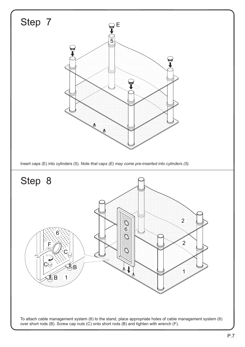 Walker Edison Furniture V32Y714 32 TV Stand User Manual | Page 7 / 8