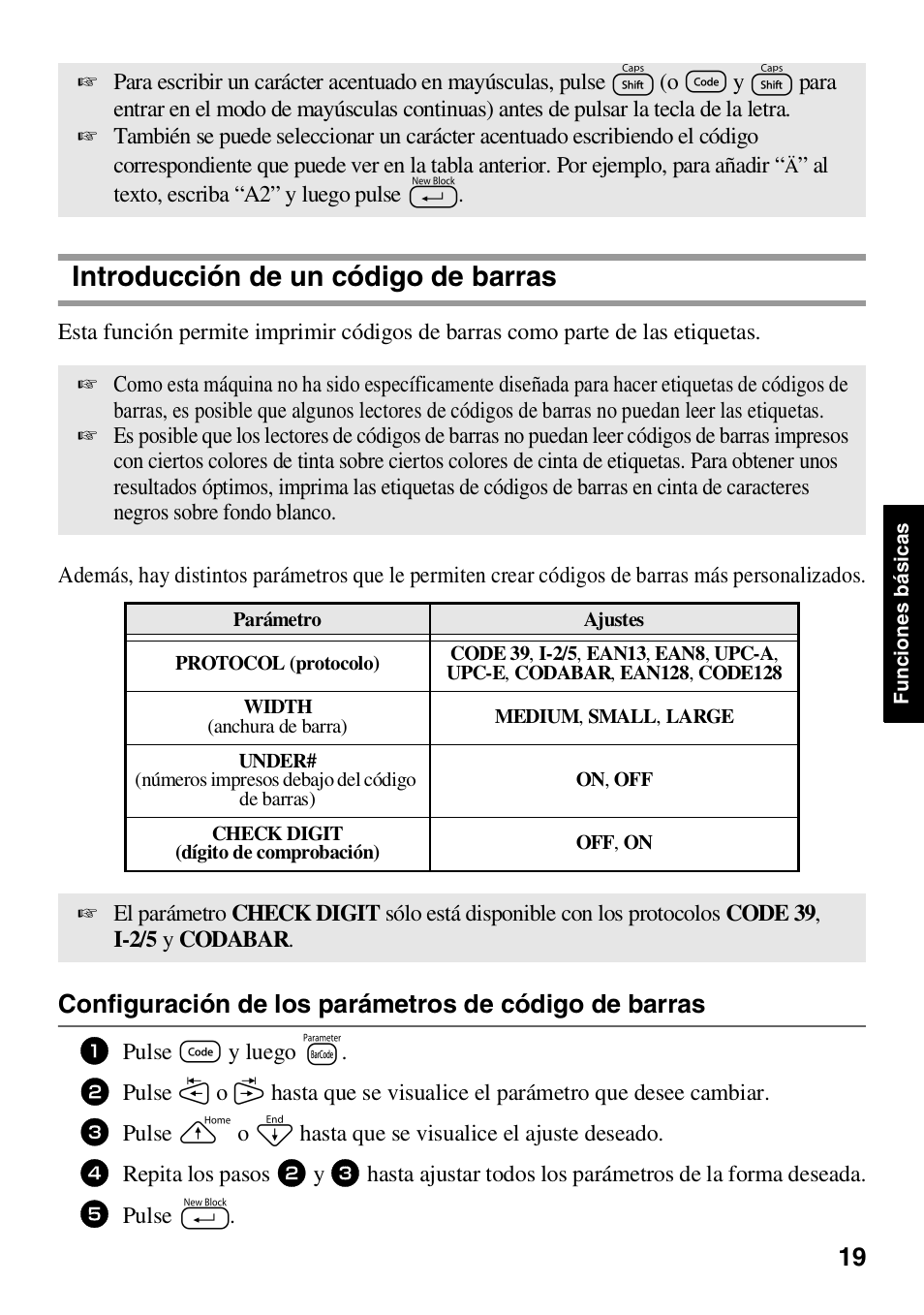 Introducción de un código de barras | Brother HL 1650 User Manual | Page 107 / 163