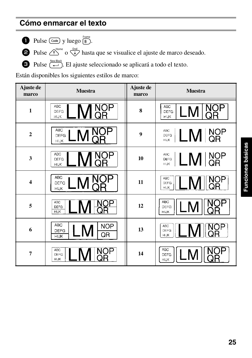 Cómo enmarcar el texto | Brother HL 1650 User Manual | Page 113 / 163