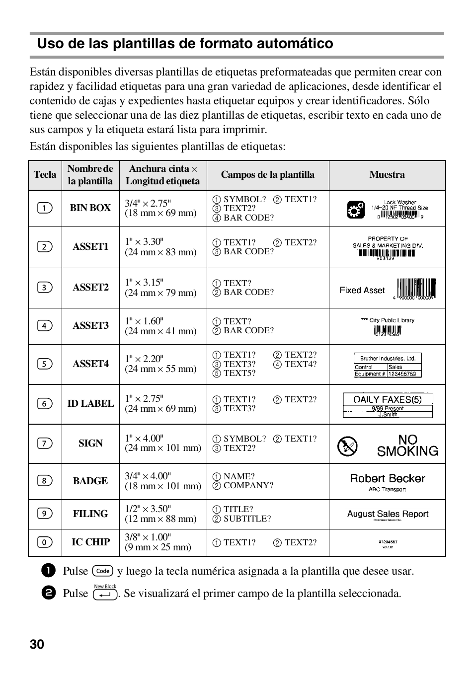 Uso de las plantillas de formato automático | Brother HL 1650 User Manual | Page 118 / 163