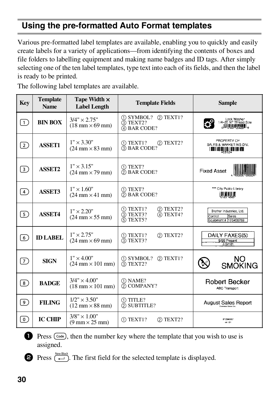 Using the pre-formatted auto format templates | Brother HL 1650 User Manual | Page 38 / 163