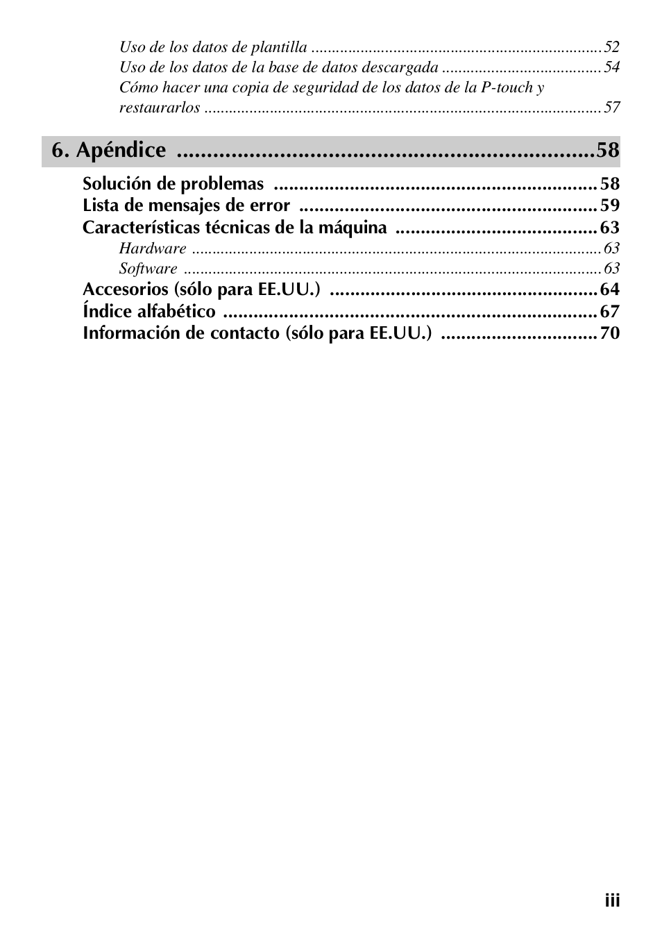 Apéndice | Brother HL 1650 User Manual | Page 87 / 163