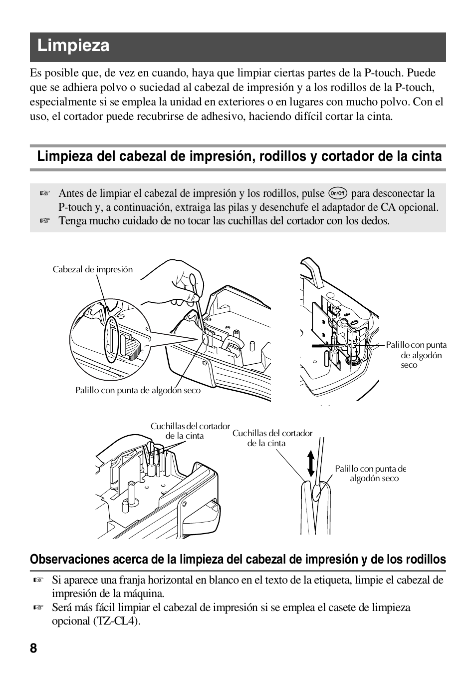 Limpieza | Brother HL 1650 User Manual | Page 96 / 163