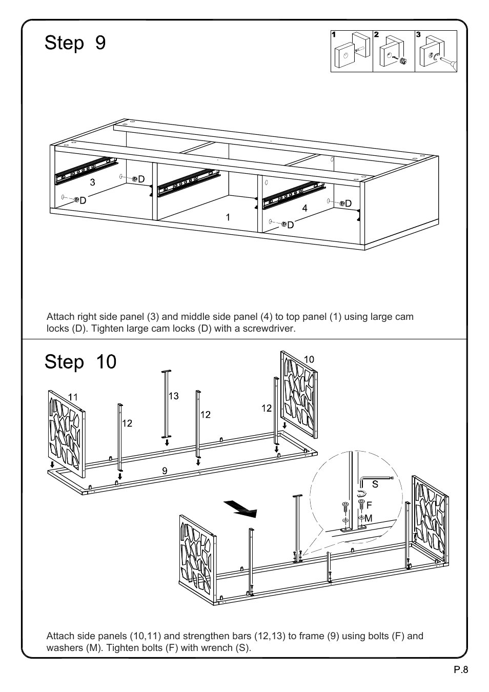 Ai-v70msc model (8) | Walker Edison Furniture V70MSC 70 Modern Mosiac TV Stand User Manual | Page 8 / 18