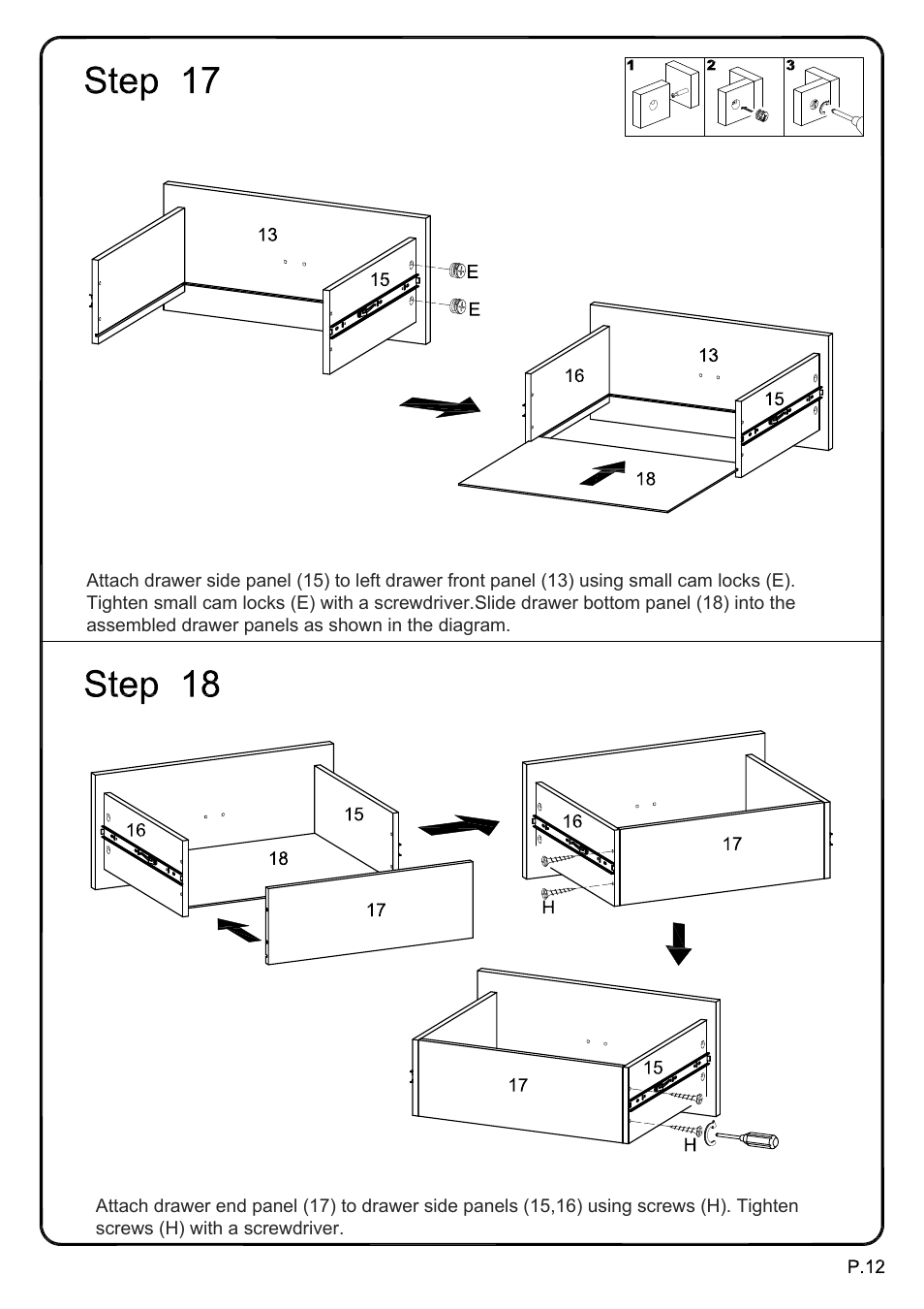 Walker Edison Furniture V60MSC 60 Modern Mosiac TV Stand User Manual | Page 12 / 16