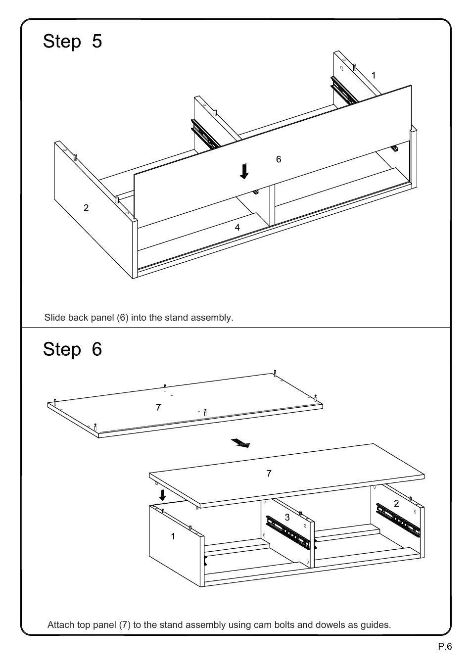 Walker Edison Furniture V60MSC 60 Modern Mosiac TV Stand User Manual | Page 6 / 16