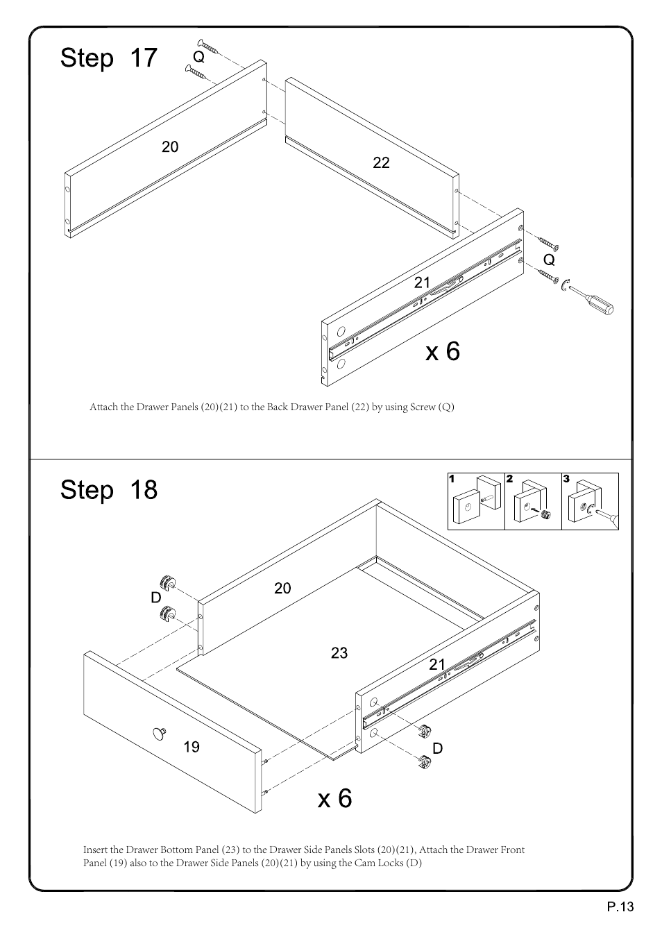 Walker Edison Furniture W70C6DW 70 Paradigm TV Console User Manual | Page 13 / 17