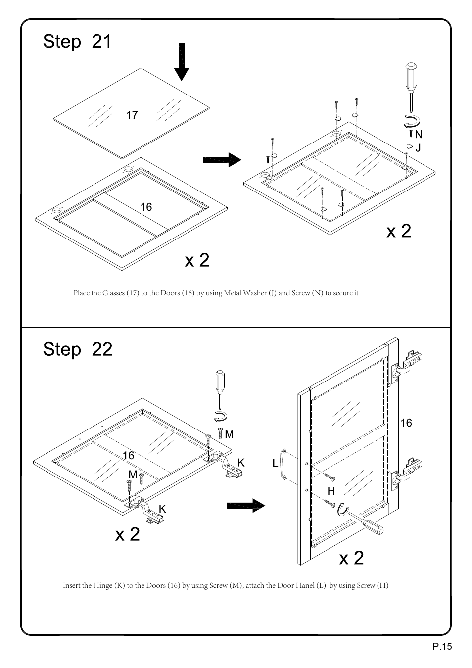 Walker Edison Furniture W70C6DW 70 Paradigm TV Console User Manual | Page 15 / 17