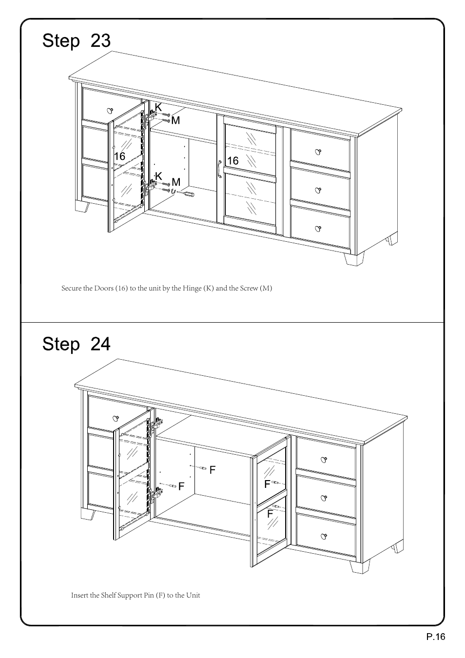 Walker Edison Furniture W70C6DW 70 Paradigm TV Console User Manual | Page 16 / 17